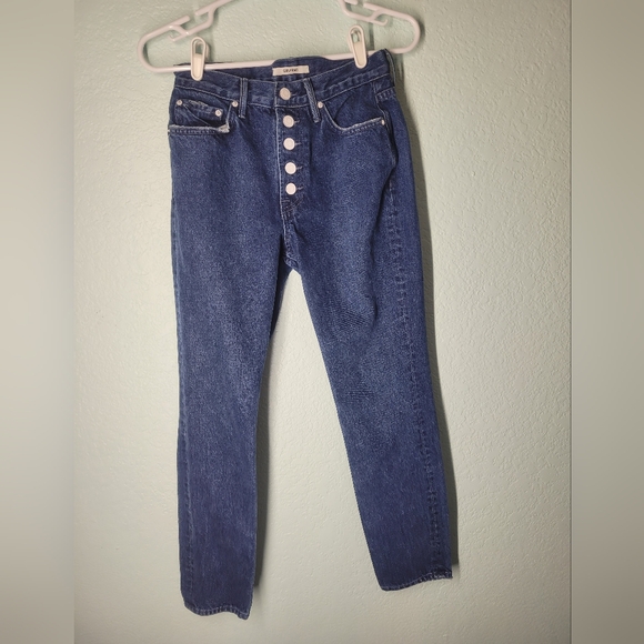 Grlfrnd Karolina Exposed Button Fly Blue Jeans REVOLVE - Picture 2 of 12